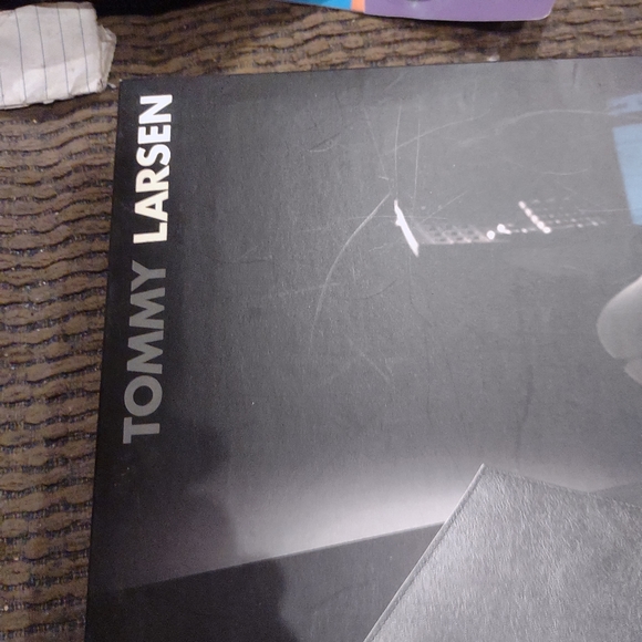 Vintage new Tommy Larsen  Designed Denmark leather Mouse pad nice gift - Picture 3 of 11